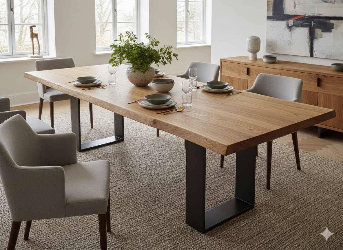 Skreddersydd spisebord i eik